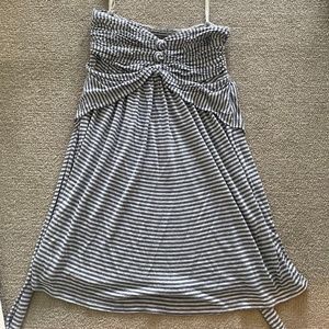 BCBGMAXAZRIA Pinstripe Strapless Dress